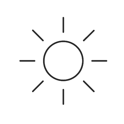 Sun line art icon